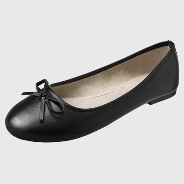 Alpine Swiss Iris Womens Ballet Flats Classic Bow Slip On Comfortable Shoes Black 10 M US