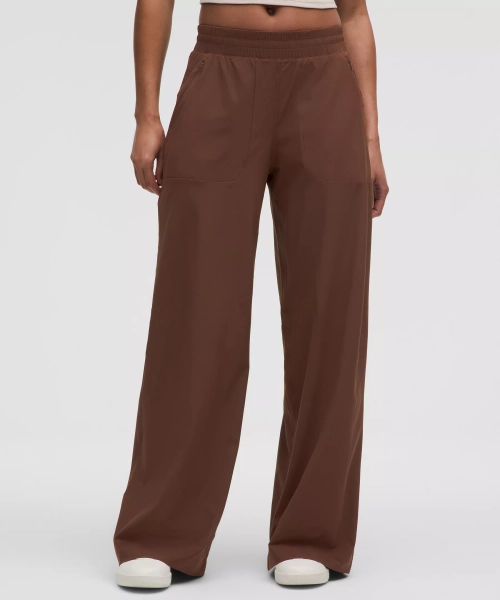 Swift Mid-Rise Wide-Leg Pant - Lava Cake - 0