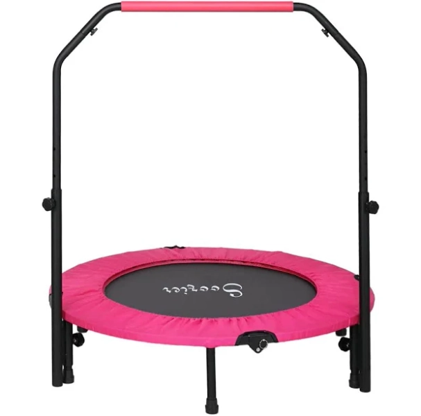Soozier 40" Foldable Mini Fitness Trampoline with Adjustable Foam Handle