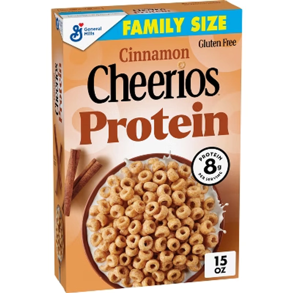 Cheerios Protein Gluten Free Cinnamon Breakfast Cereal - 15oz