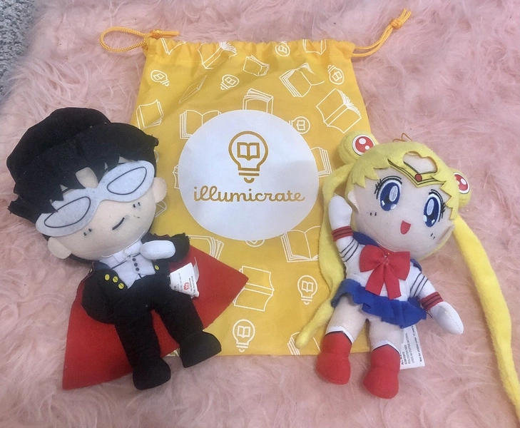 Sailor Moon Usagi And Tuxedo Mask 8” 2 Set Chibi Plushies And Bag