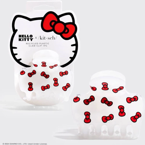 Hello Kitty x Kitsch Recycled Plastic Puffy Claw Clip
