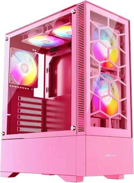 Pink Gaming PC AMD Ryzen 32GB RAM 1TB SSD Windows 11 Pro Desktop RGB Tower | Built-in Wi-Fi Adapter | HDMI | AMD Ryzen 7 | Custom/Whitebox