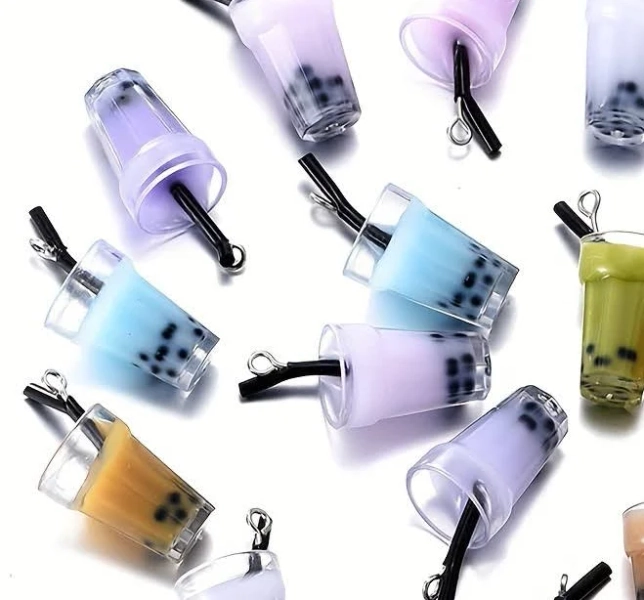 Boba Tea Cup Resin Keychain