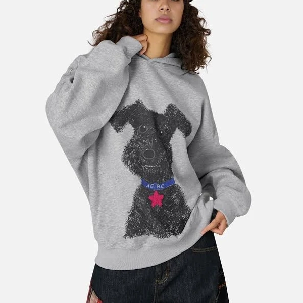 Aelfric Eden Oversized Graffiti Dog Hoodie
