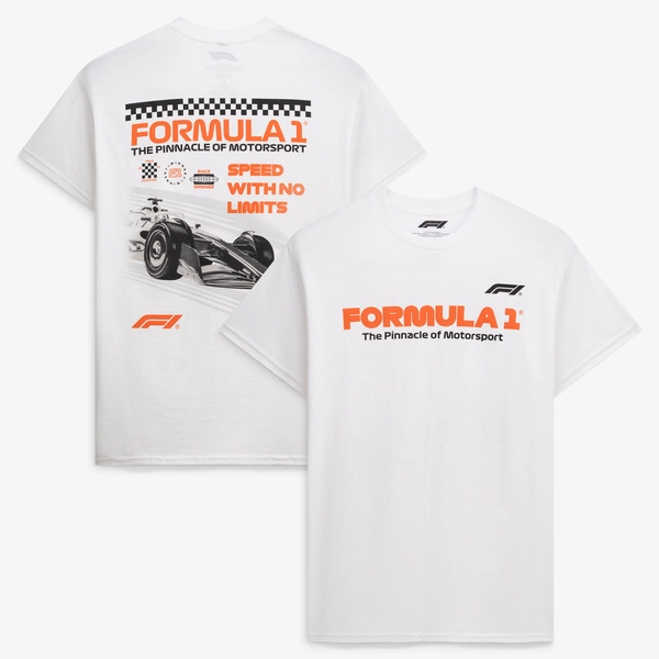 Men's Formula 1 White No Limits T-Shirt