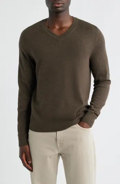 Cotton & Cashmere V-Neck Sweater