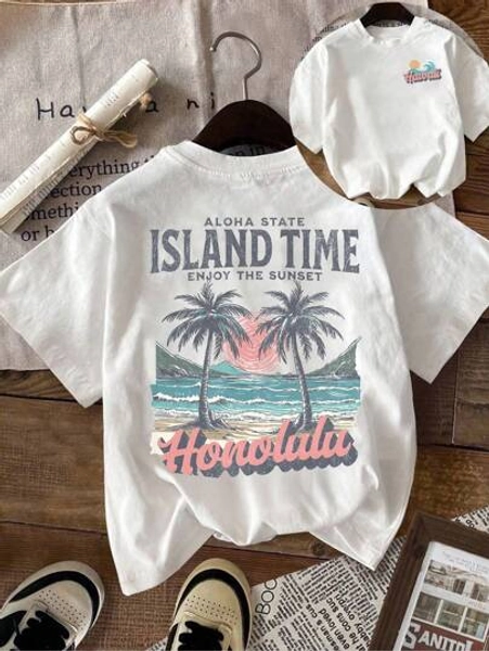 Comfortable Hawaiian T-Shirt, Hawaiian Island Vibes T-Shirt, Beach Lover Gift, Hawaiian Vacation T-Shirt, Retro Summer T-Shirt, Beach T-Shirt For Women