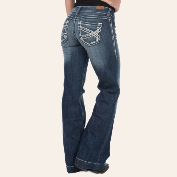 Ariat Women's Entwined Mid Rise Stretch Trouser Jeans