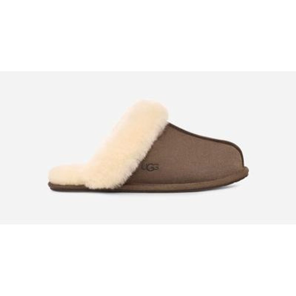 UGG® Women's Scuffette II Suede Sheepskin Slipper in Black/, Size 9