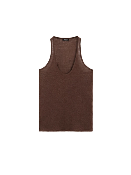100% linen strappy top - Off white