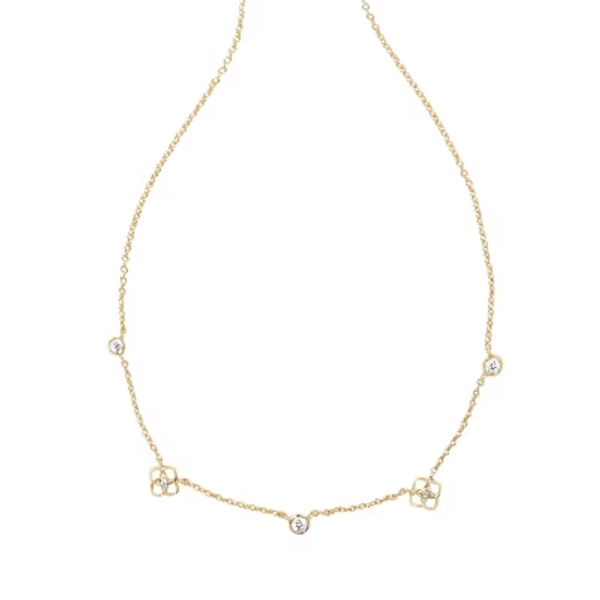 Kendra Scott Iris 14K Gold Over Brass Strand Necklace - Gold: Lobster Claw Clasp, Rhodium Over Brass