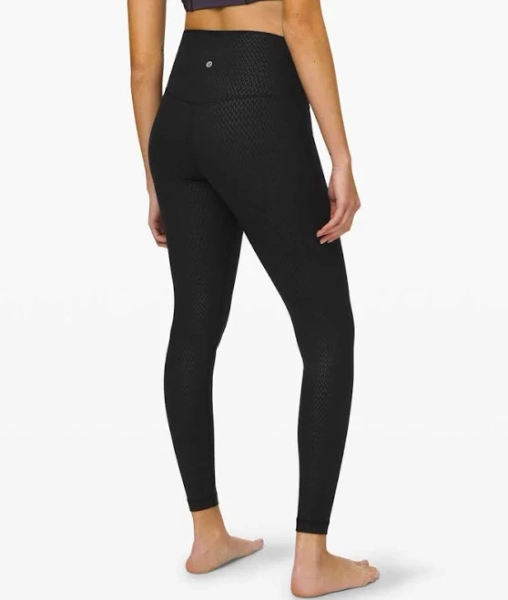 Lululemon Align Pant 28" High-rise Hr Diverge Emboss Black Leggings