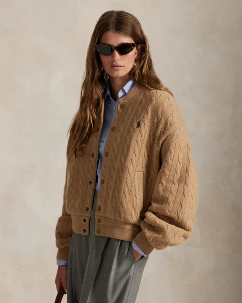 Cable-Knit Wool-Cashmere Jacket for Women | Ralph Lauren® PL