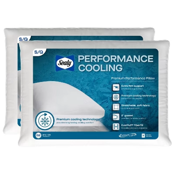 Sealy Jumbo 2pk Extra Firm Performance Cooling Pillow
