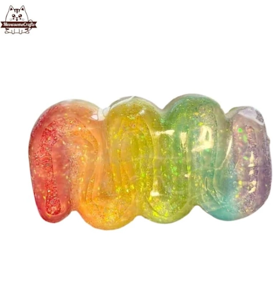 Soft Silicone Rainbow Squishy Squeezable Stress Relief Sensory Fidget Toys