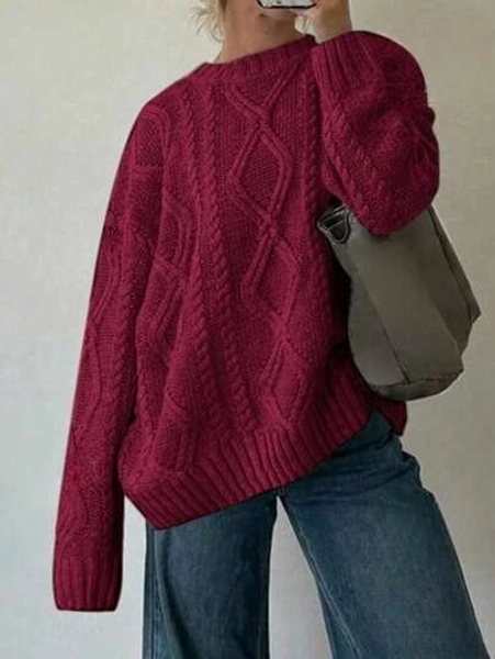 1pc Tween Girls' Casual Thickened Pullover Sweater, Soft & Comfortable, Warm For Autumn/Winter Student Wear