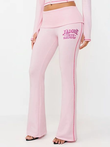 CRYSTAL J'ADORE FOLDOVER BOOTCUT PANT