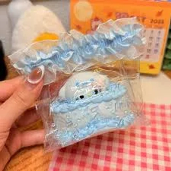 Cinnamoroll Blue Dream Cake Taba Squishy Toy, Rainbow Squishy Keychain, Cute Gift Stress Relief Toys, Handmade Squishies for Kids Adults