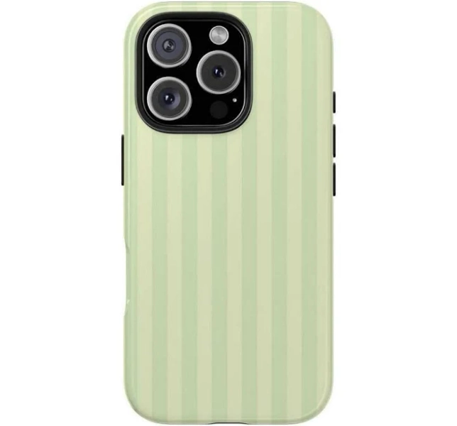 Green Striped Cute Phone Case For Summer Trendy Iphone Case For Iphone 16 15 14 13 12 11 X