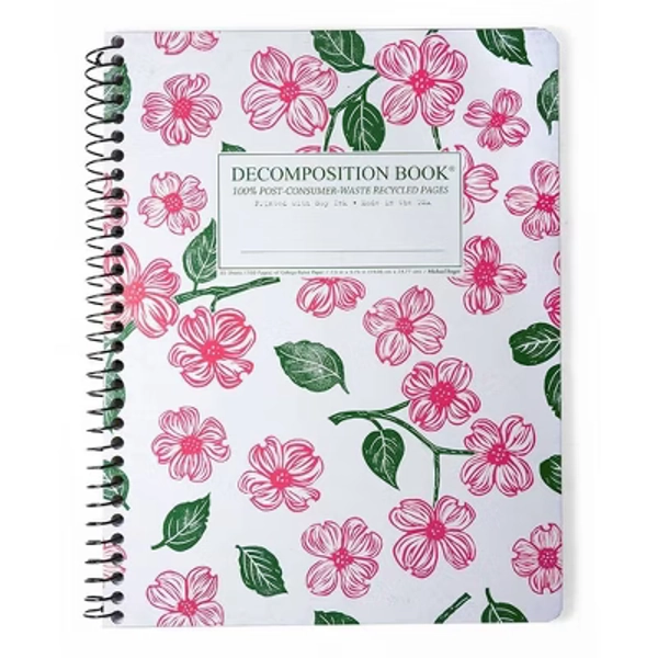 Decomposition Book College Ruled Spiral Notebook: School Supplies, Single Subject, Flexible Cover