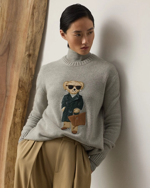Racing Green Trench Polo Bear Sweater