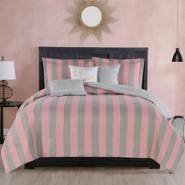 Juicy Couture Cabana Stripe Reversible Comforter Set