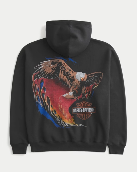 Boxy Harley-Davidson Motorcycles Graphic Hoodie