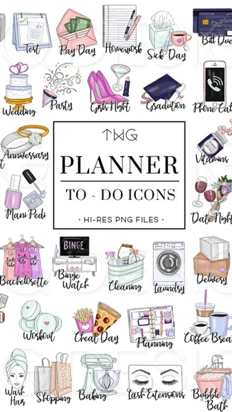 Pin by Behati Ca on iconos instagram | Planner icons, Printable planner stickers, Planner stickers