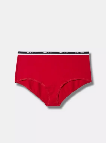 COTTON MID RISE BRIEF LOGO PANTY