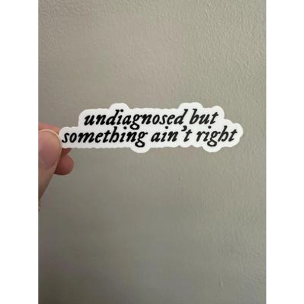 Undiagnosed But Something Ain't Right ADHD AUTISM NEURODIVERGENT Spicy Brain Vinyl Die Cut Sticker