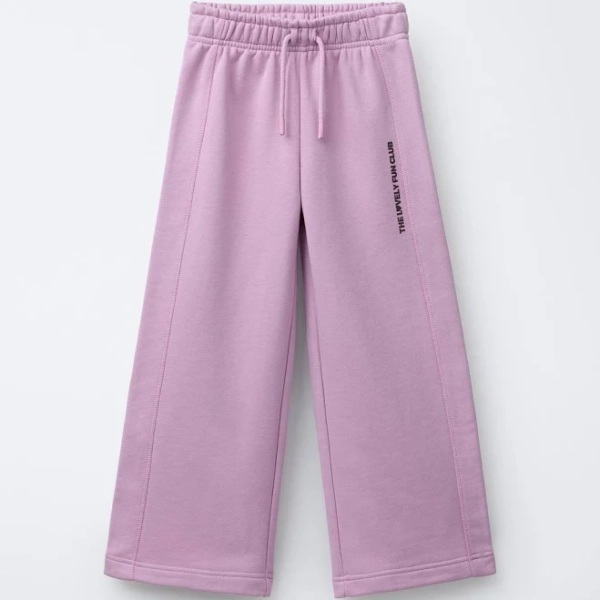 Zara Kids Wide Leg Text Print Pants