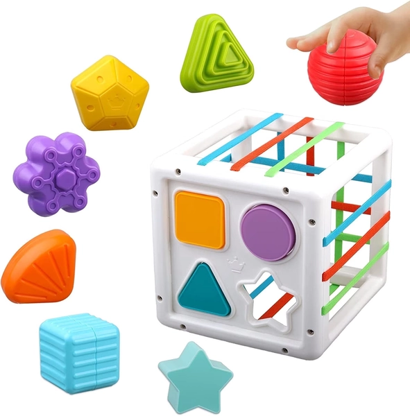 Baby Toys 6-12 Months, Shape Sorter Blocks Toy,Montessori Learning Toys for 1 Year Old Boys Girls Christmas Gifts - Walmart.com