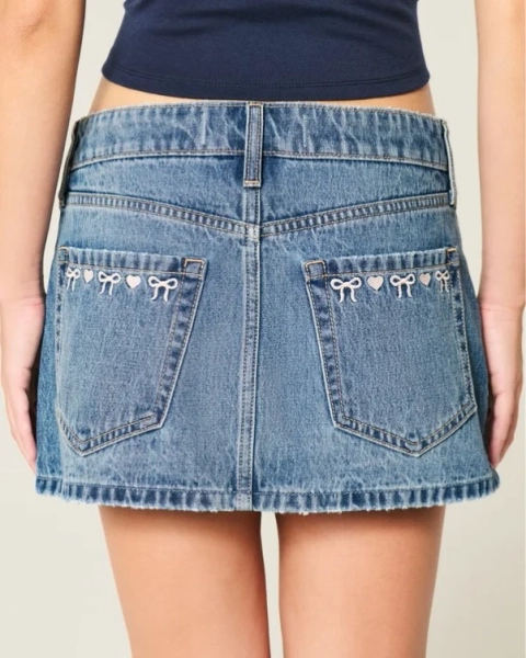 Low-Rise Class of '26 Denim Mini Skort