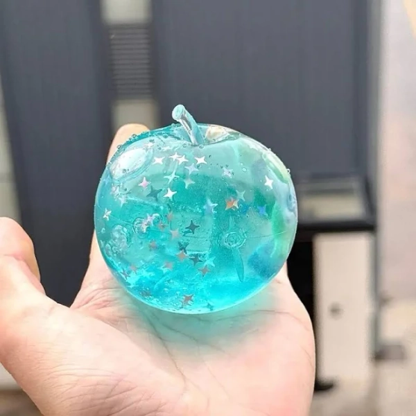 Taba Squishy Blue Ocean Apples Stress Balls Sensory Fidget Toy Slow Rise Squishy Toys for Kids and Adults Squeeze Relax