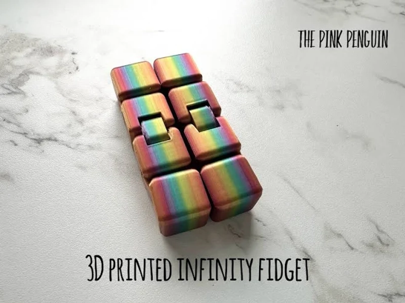 3D Printed Infinity Fidget/flexible 3d prints/fun sensory fidget/unique gift for kids/ gift for her/ gift for him/ desk toy