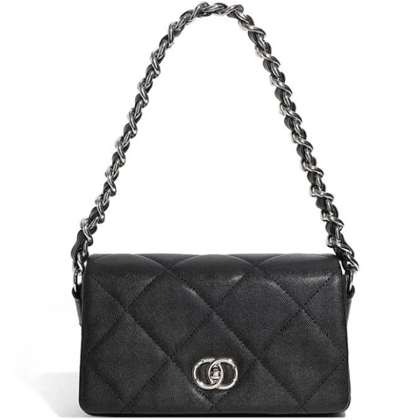 Quilted Leather Chain Shoulder Flap Mini Bag