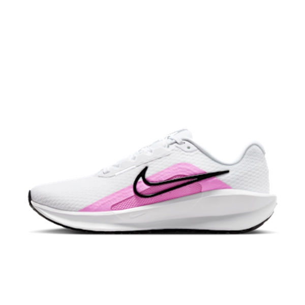 Nike Downshifter 13 Women's Road Running Shoes - White/Black/Pink Spell - Size 6