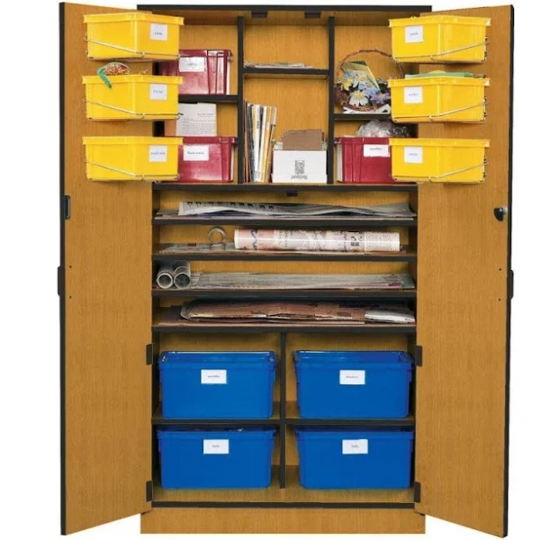 Poster/Teaching Storage Cabinet - Solar Oak