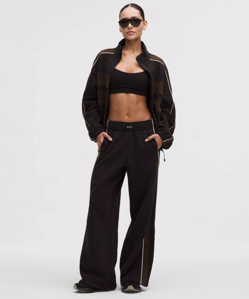 Women's Steady State Oversized Track Pant *Stripe - Black/Walnut Crunch/Light Ivory - M
