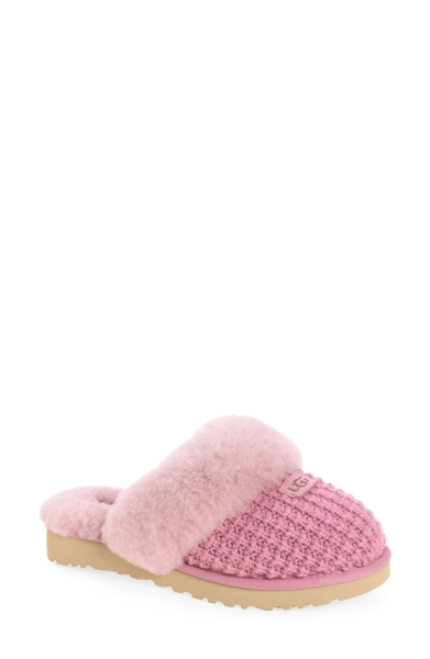Cozy Knit Genuine Shearling Slipper