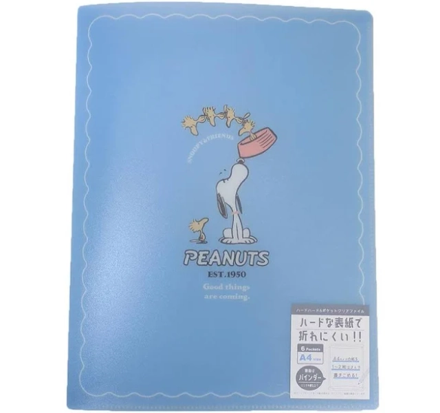 Cinema Collection cinemacollection Snoopy Pocket File Hard Hard 6 Pocket Clear File Good Things Happen PEANUTS Kamio Japan New Semester Preparation St