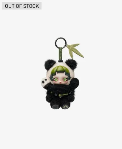 skullpanda lazy panda plush pendant