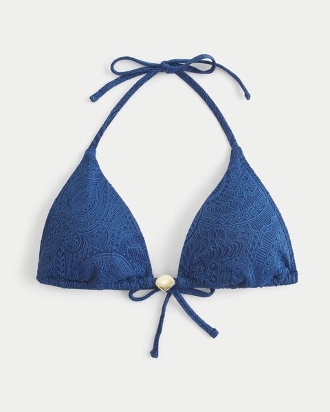 Jacquard Charm Triangle Bikini Top