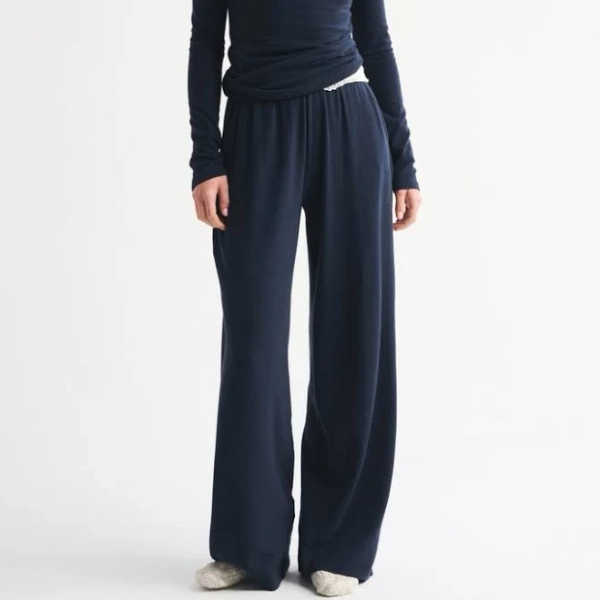Abercrombie & Fitch Women's Lounge Brushed Wide Leg Sweatpants