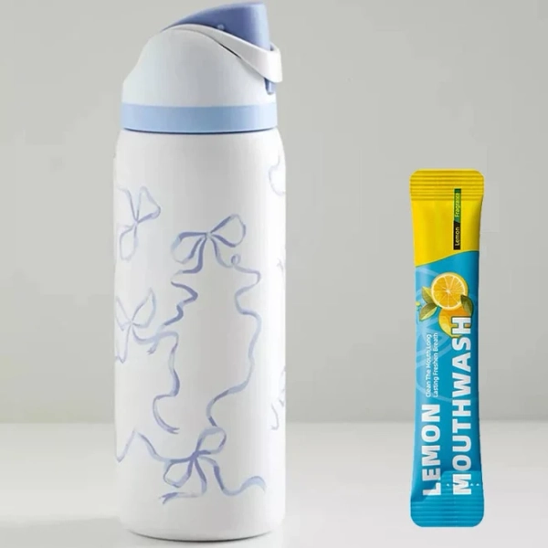 Owala Urban Cup Exclusive 32 Oz Tied And True Blue Bows Bottle