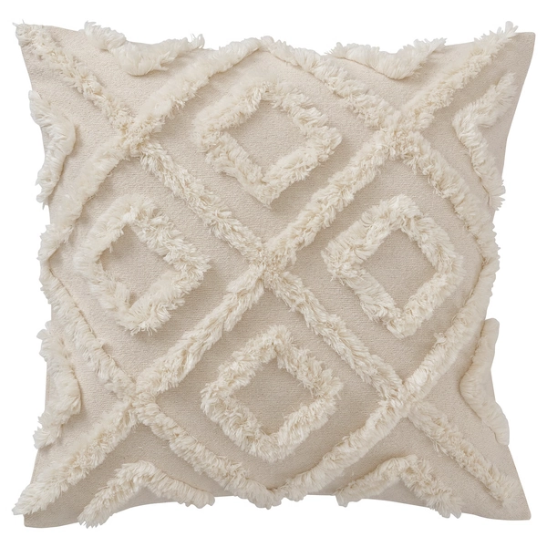 EKGULDMAL Cushion cover - geometric natural 50x50 cm