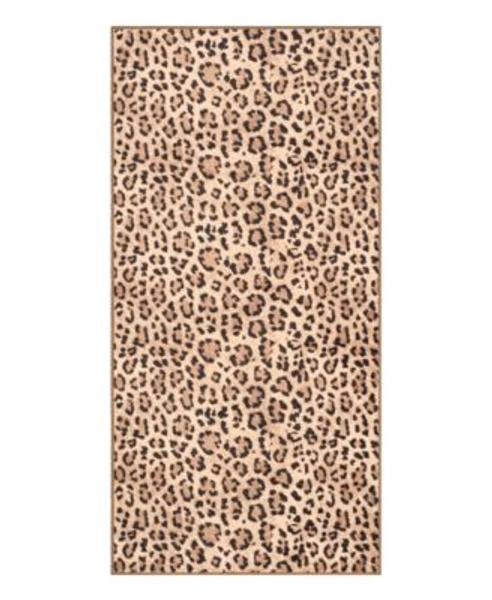 Timeless Leopard Finely Soft Washable Accent Rug, 24" x 48"