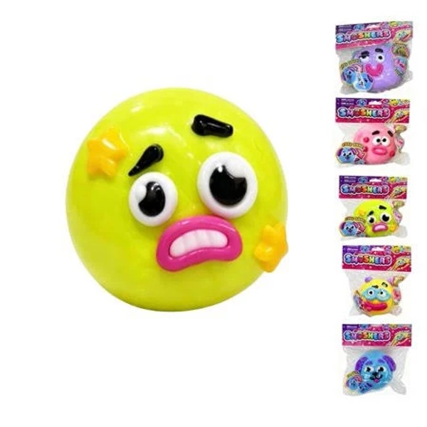 Smushers Squishy Dog Face Toys Green Curiosities Smushers Face Swap Sqweezz Smush Squeeze Stress Relief Sensory Toy