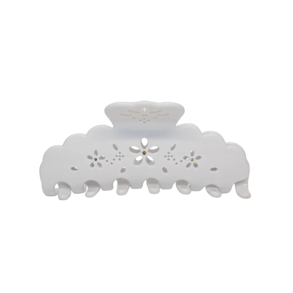 Big Effing Clip in Blanc Fleur Eyelet
